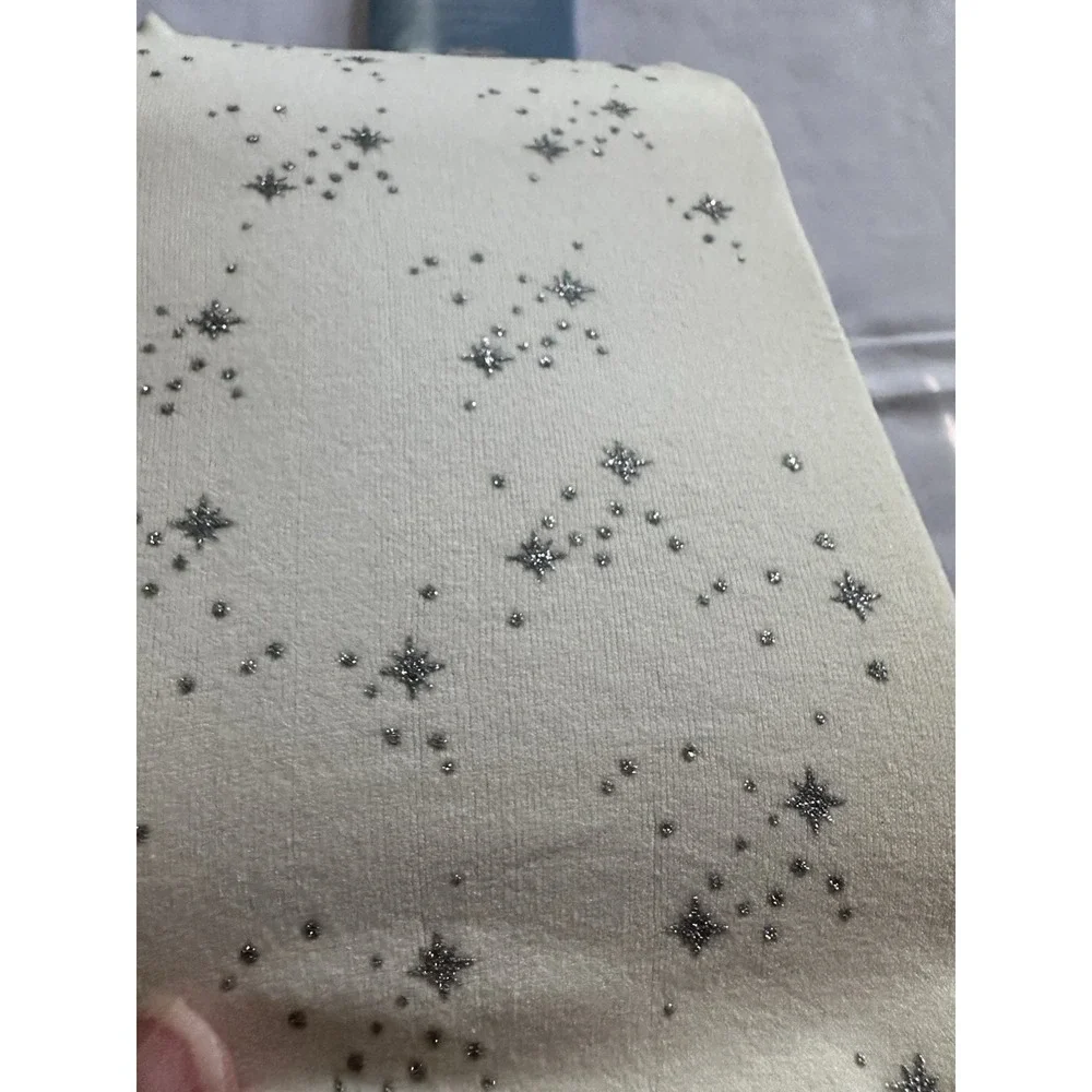 Disney Store Girls' Silver Glitter Stars‎ Printed Nylon Tights 10-12 Cinderella
